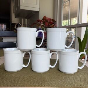 Williams Sonoma Pantry Essentials White Ceramic Mugs - Set of 5